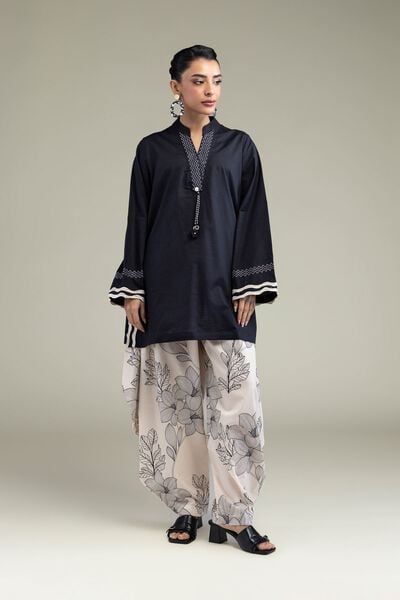 Embroidered | Cotton Dobby | Floral Summer Pants | GBP 25.00