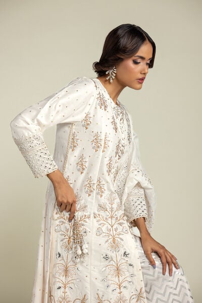 Embroidered | Raw Silk | Silk Tailored 3-Piece | GBP 185.00