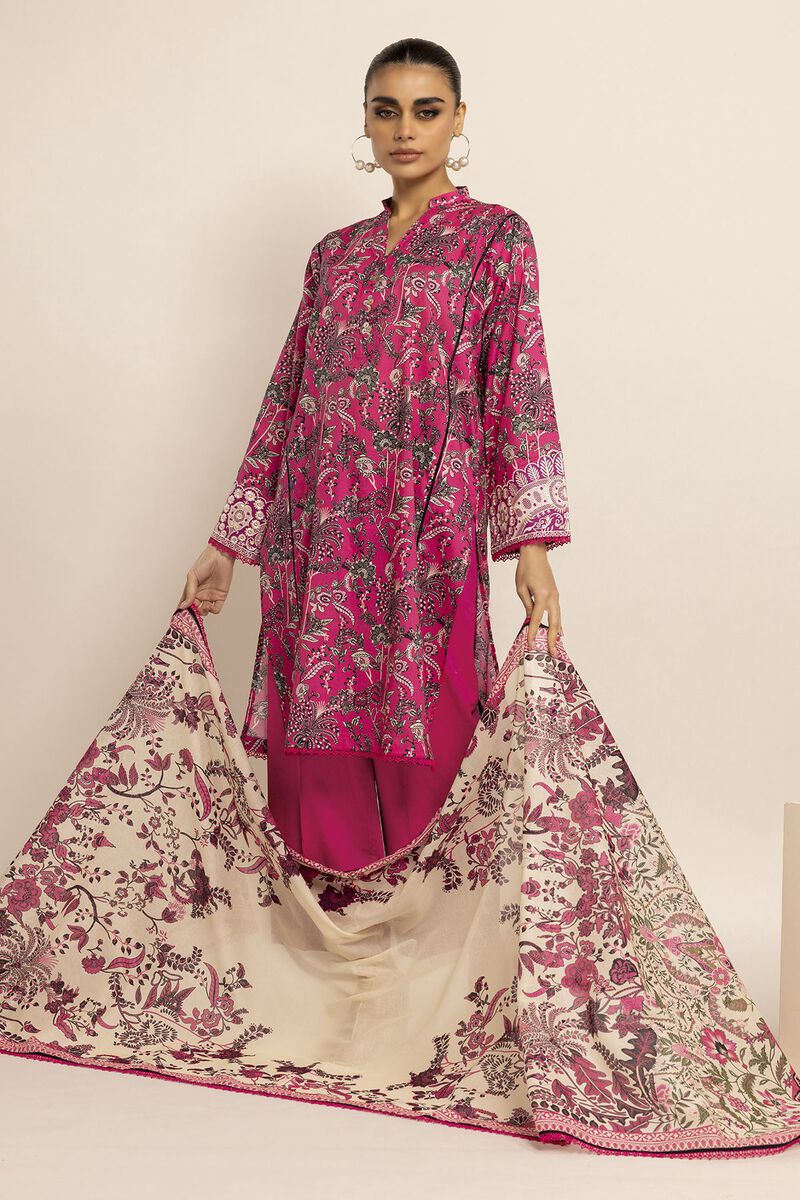 Embroidered | Cambric | Fabrics 3 Piece | null