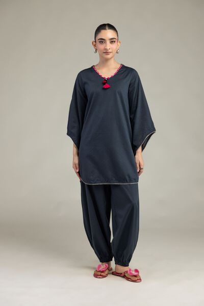 Embroidered | Textured Cotton Viscose | Solid Cotton Pants | GBP 17.50