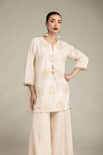 Embroidered | Raw Silk | Short Silk Kurta | GBP 40.00