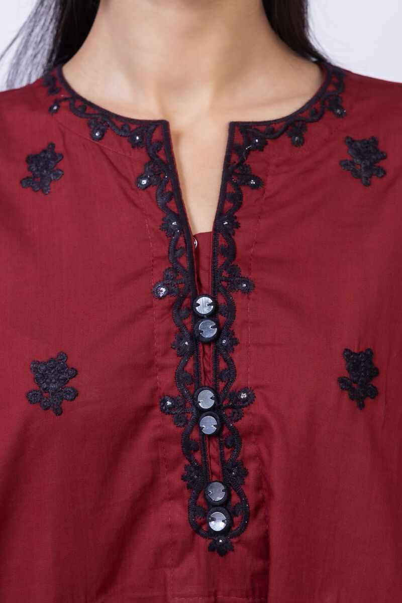 Embroidered | Crosshatch Poplin | Kurta | GBP 12.50