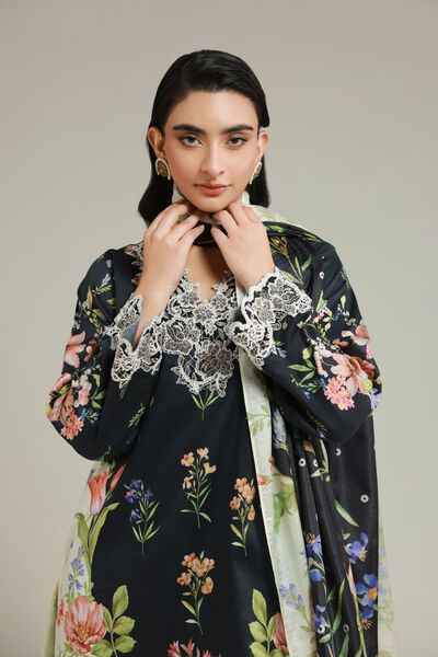 Printed | Satin | Fabrics 3 Piece | GBP 40.00