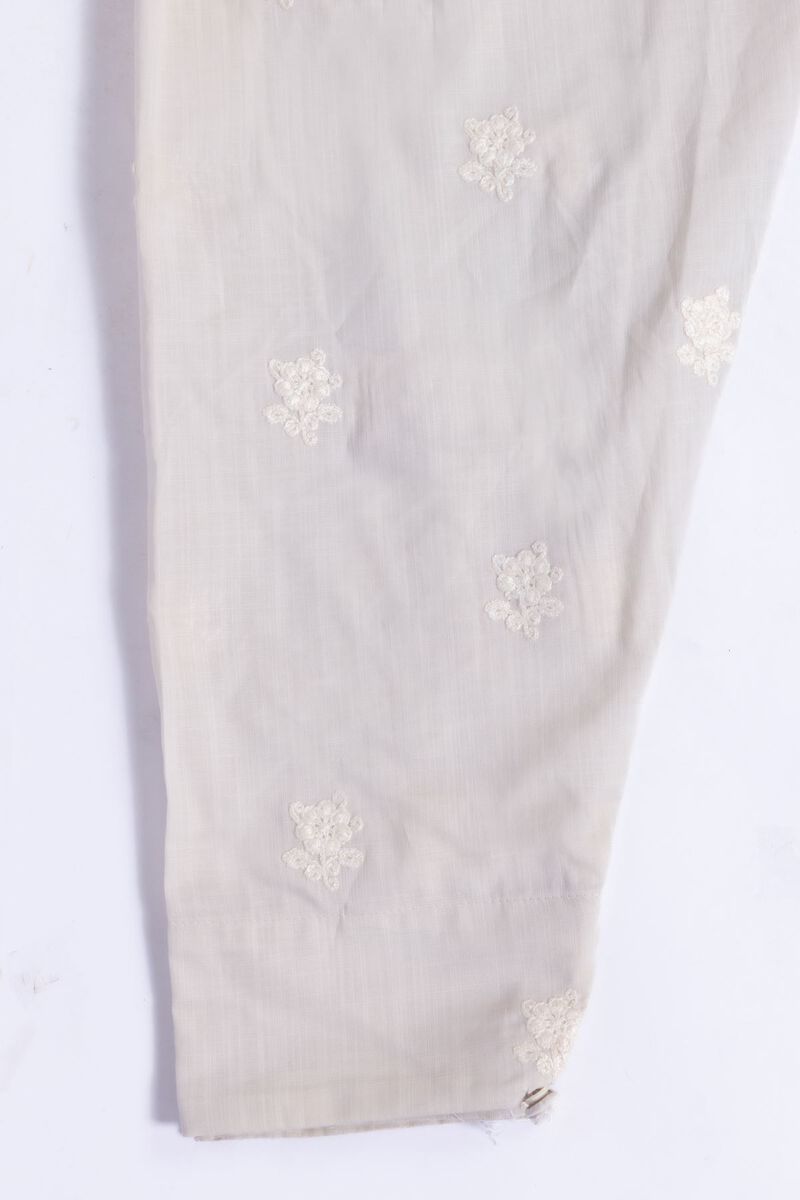 Embroidered | Crosshatch Poplin | Pants | GBP 10.00