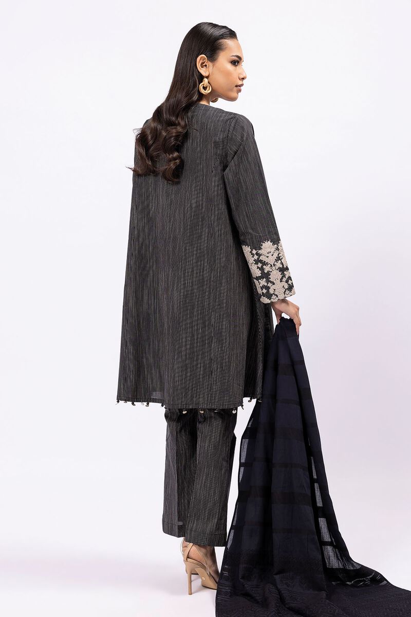 Embroidered | Yarn Dyed Slub | Fabrics 3 Piece | null