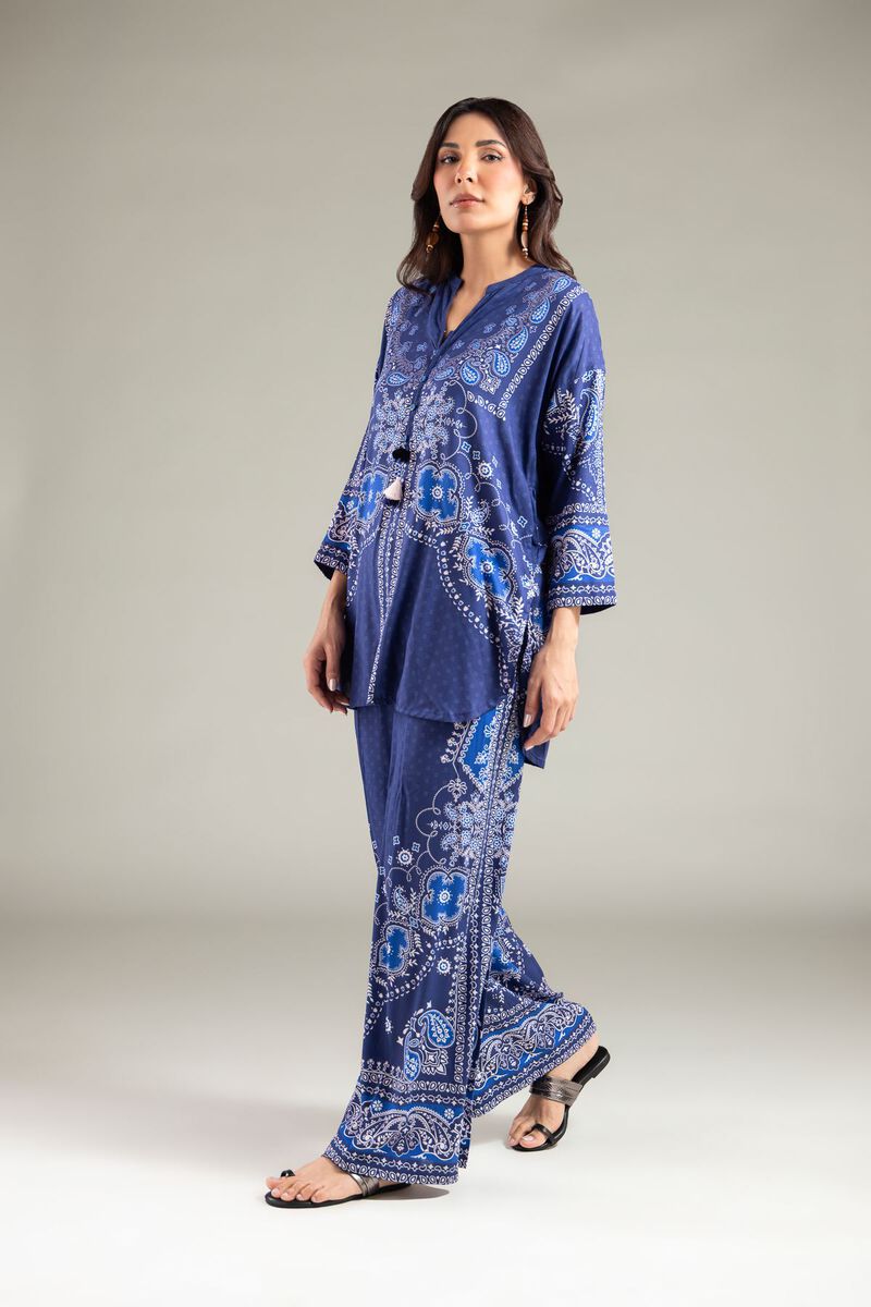 Printed | Viscose | Paisley Band-Collar Kurta | GBP 15.00