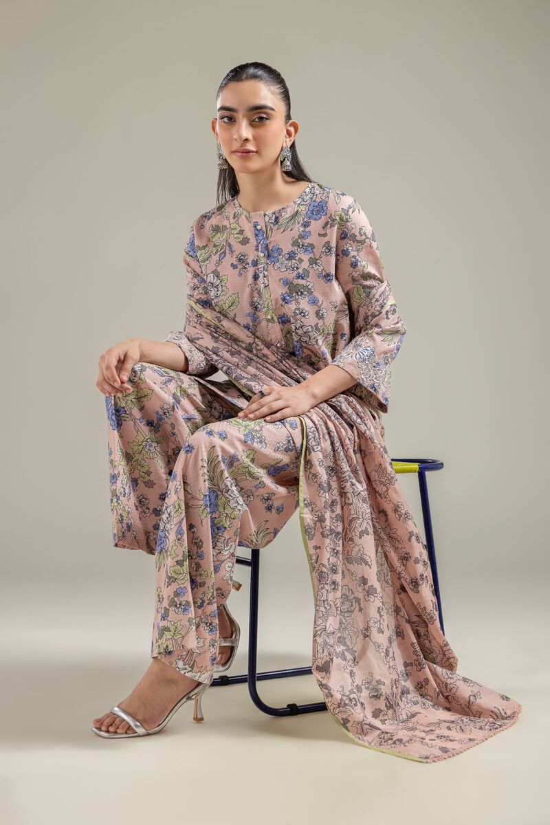 Floral Peach Kurta
