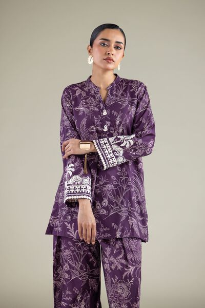 Embroidered | Cambric | Floral Threadwork Kurta | GBP 15.00