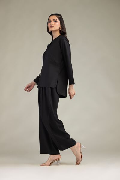 Embroidered | Poplin | Black Poplin Trousers | GBP 10.00
