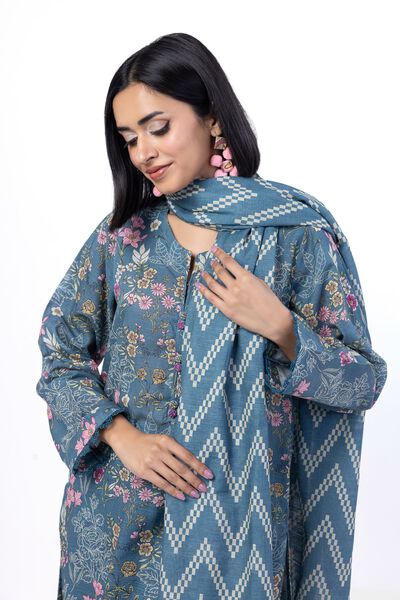 Printed | Textured Cotton | Tailored 3 Piece | GBP 40.00
