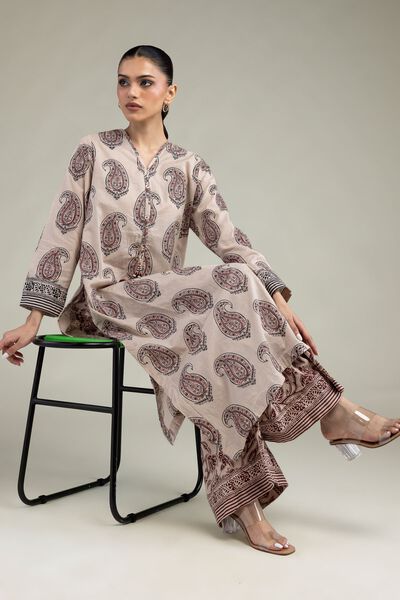 Printed | Cambric | Paisley Longline Kurta | GBP 35.00