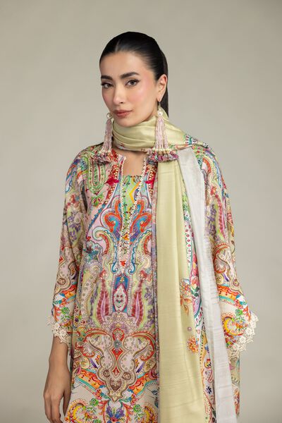 Embroidered | Polyester Silk | Silk Paisley Dupatta | GBP 25.00