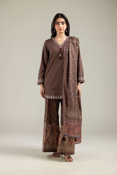 Embroidered | Mesuri | Brown Mesuri Pants | GBP 20.00