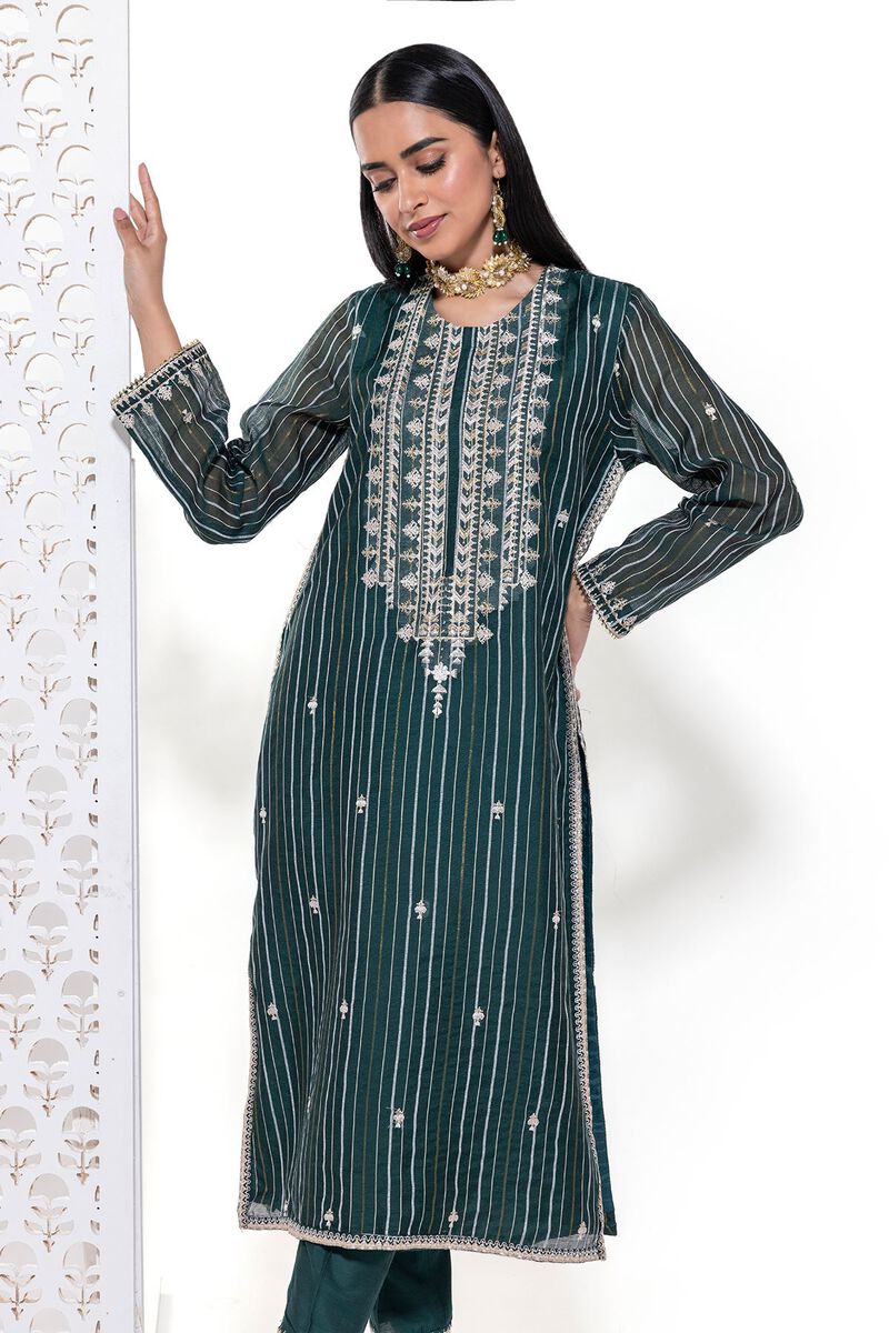 Embroidered | Zari Organza Net | Kurta | null