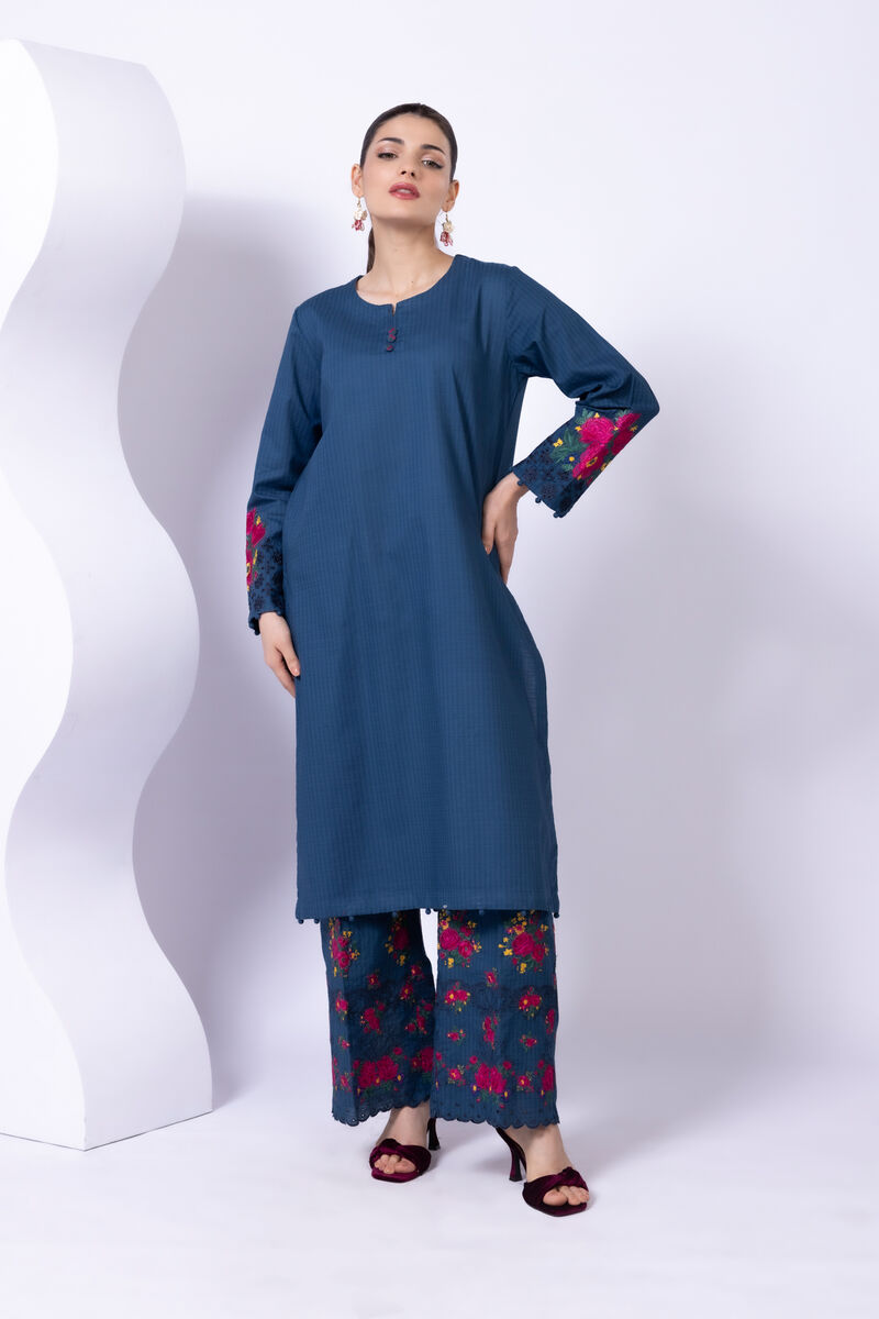 Embroidered | Cotton Dobby | Pants | GBP 35.00