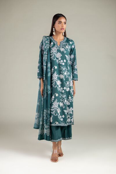 Embroidered | Raw Silk | Floral Pants | GBP 25.00