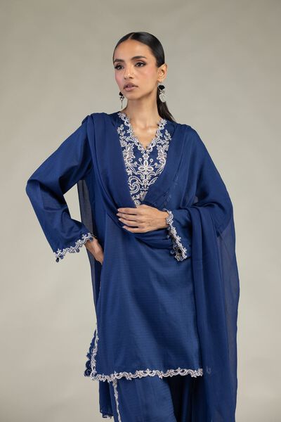 Embroidered | Dobby | Tailored 3-Piece Set | GBP 70.00