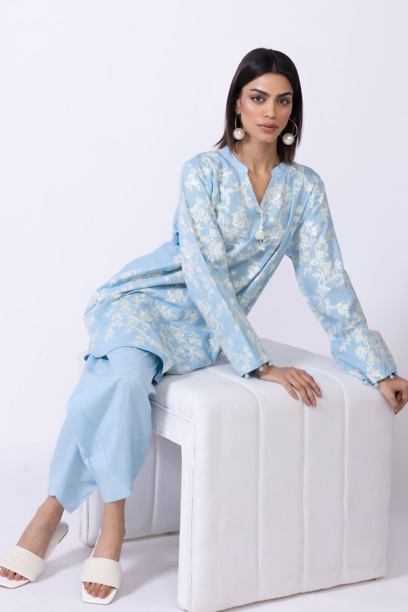 Embroidered | Crosshatch Poplin | Kurta | null