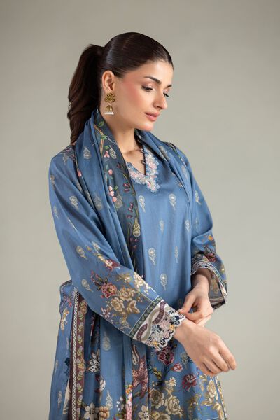 Embroidered | Jacquard | Fabrics 3 Piece | GBP 40.00