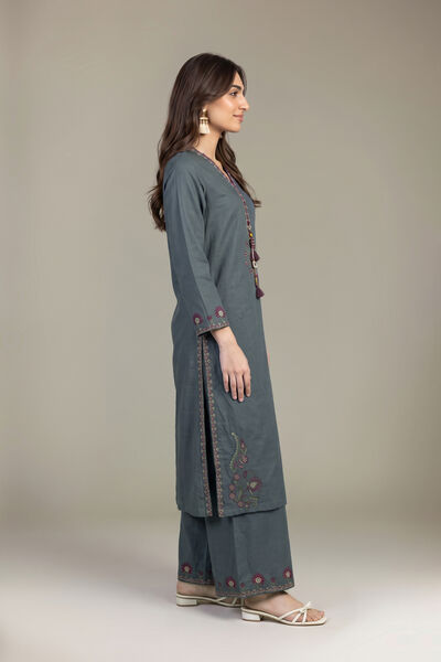 Embroidered | Heavy Textured Cotton | Pants | GBP 25.00