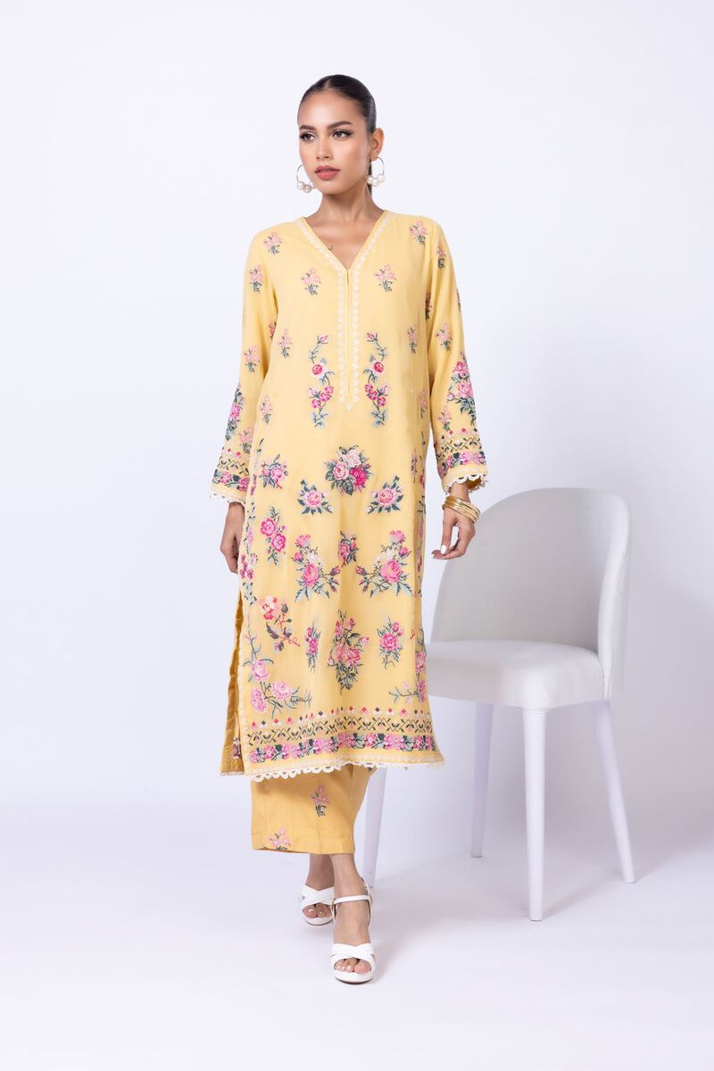 Embroidered | Polyester Crinkle Chiffon | Kurta | GBP 24.00