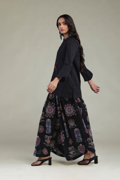 Printed | Cambric | Black Printed Pants | GBP 25.00