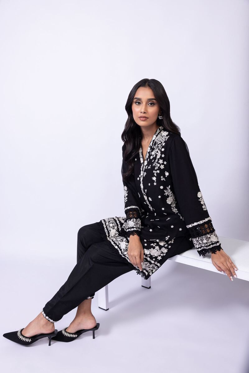 Embroidered | Polyester Crinkle Chiffon | Kurta | GBP 19.50