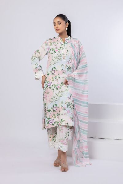 Embroidered | Dull Raw Silk | Pants | GBP 20.00