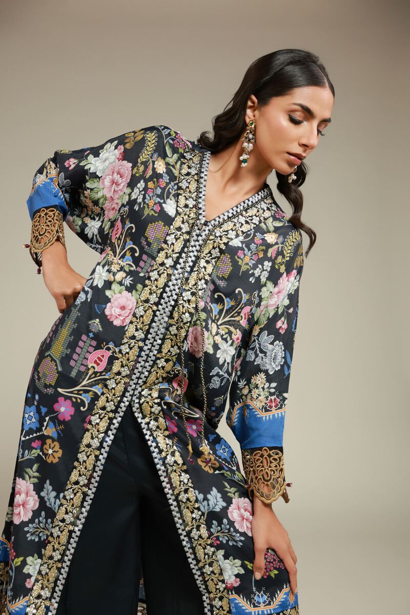 Embroidered | Raw Silk | 2 Piece Co-ord Set | Top and Bottom | null