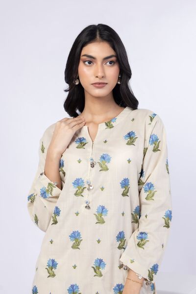 Embroidered | Crosshatch Poplin | Kurta | GBP 30.00