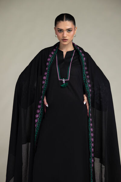 Embroidered | Lawn | Black Lawn Dupatta | GBP 30.00