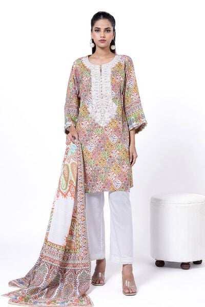 Embroidered | Cambric | Fabrics 3 Piece | GBP 12.00