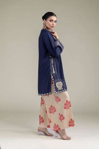 Embroidered | Raw Silk | Beige Silk Pants | GBP 20.00