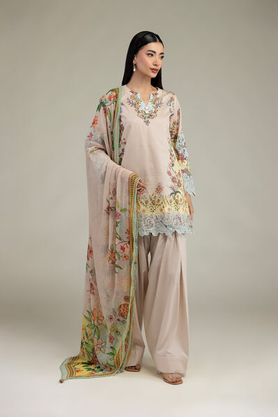 Embroidered | Cambric | Tailored 3-Piece Cambric | GBP 70.00
