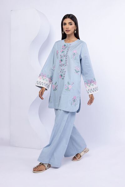 Embroidered | Crosshatch Poplin | Kurta | GBP 9.00