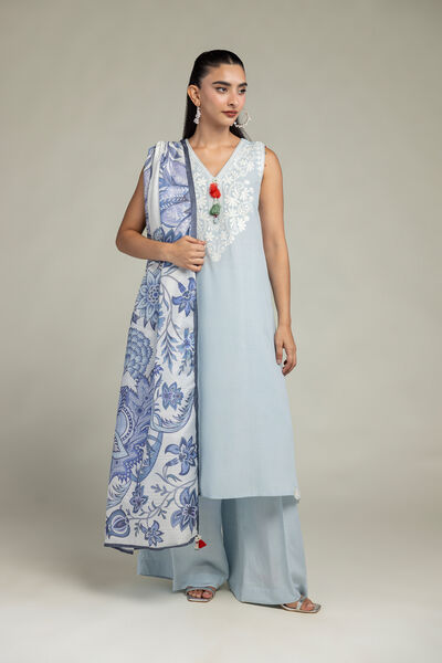 Embroidered | Raw Silk | Solid Silk Pants | GBP 25.00