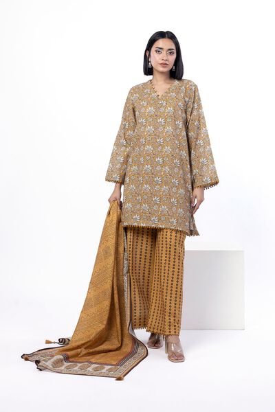 Printed | Textured Cotton | Tailored 3 Piece | GBP 40.00