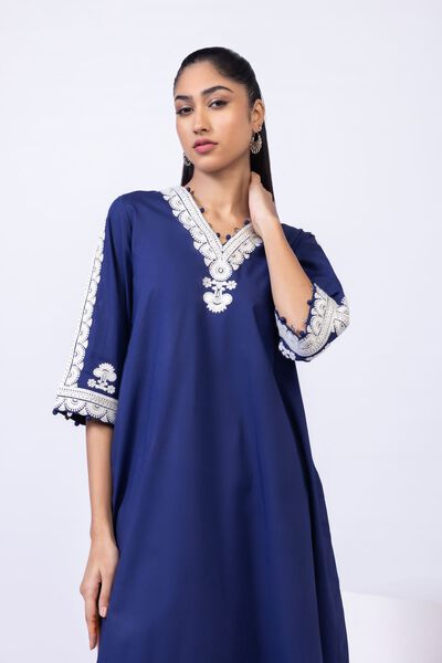 Embroidered | Crosshatch Poplin | Kurta | GBP 12.50