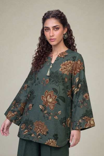 Printed | Light Khaddar | Floral Khaddar Kurta | GBP 30.00