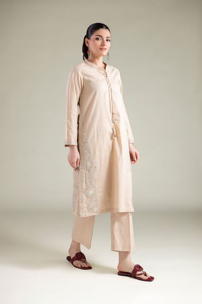 Embroidered | Cotton Dobby | Solid Pants | GBP 20.00