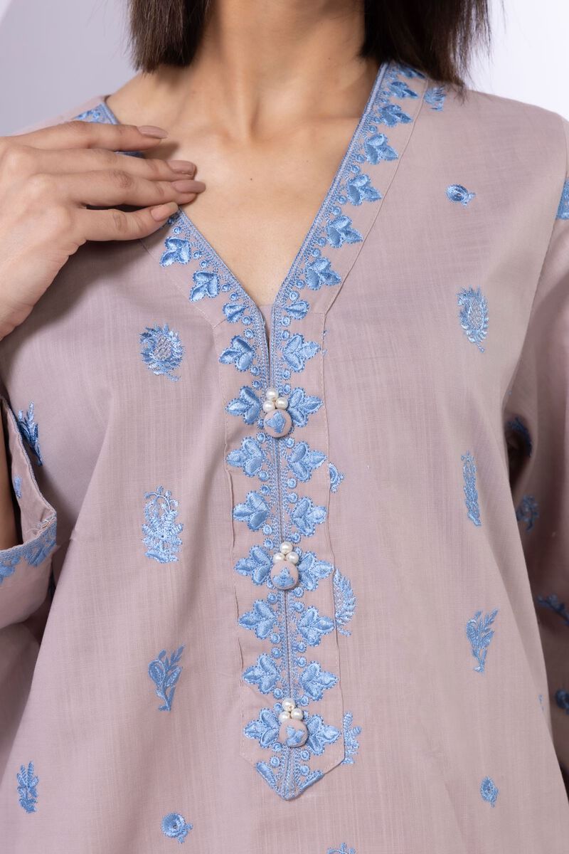 Embroidered | Crosshatch Poplin | Kurta | GBP 15.00
