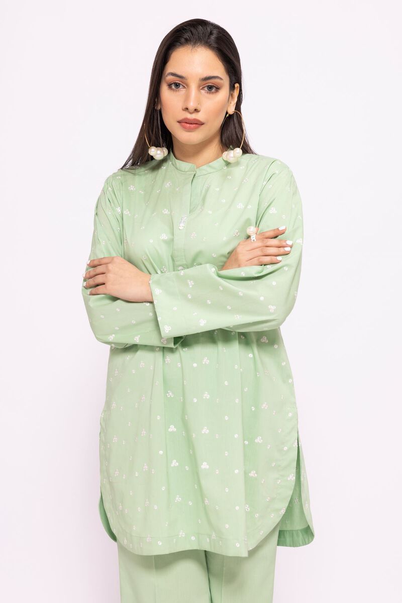 Kurta | Embroidered, GREEN, hi-res image number null