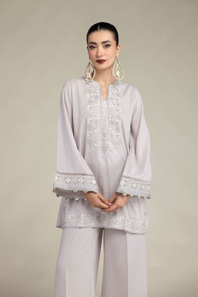 Embroidered | Raw Silk | Silk Threadwork Kurta | GBP 45.00