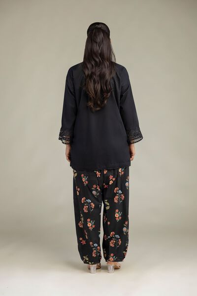 Embroidered | Cambric | Black Floral Shalwar | GBP 25.00