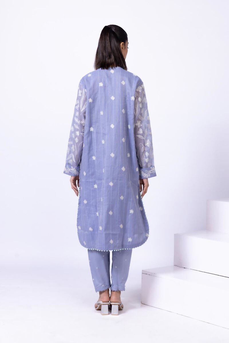 Embroidered | Cotton Zari Organza | Kurta | GBP 60.00