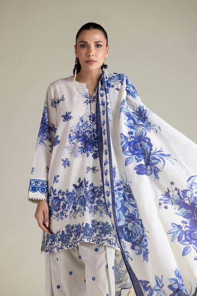 Embroidered | Mesuri Dobby | Floral Tailored 3-Piece | GBP 55.00