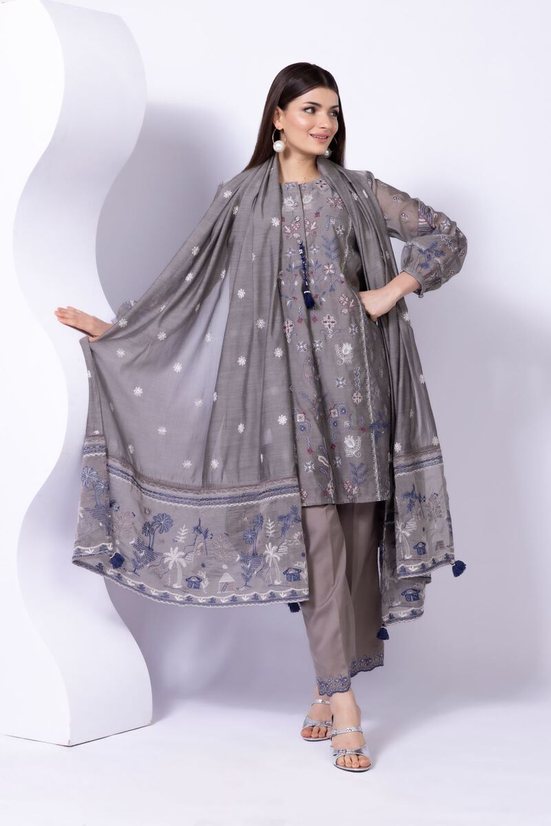 Embroidered | Paper Silk | Dupatta | GBP 25.00