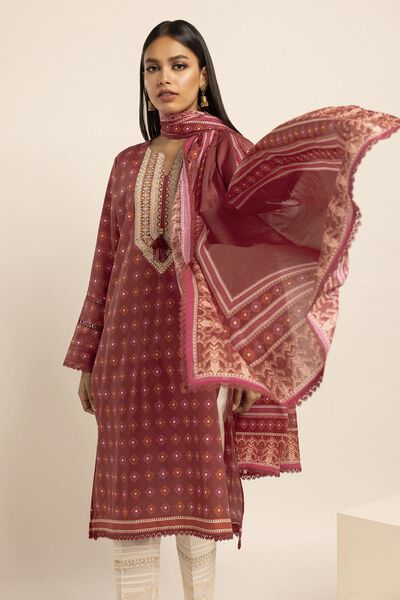 Fabrics 2 Piece | Top Dupatta, D-PINK, hi-res