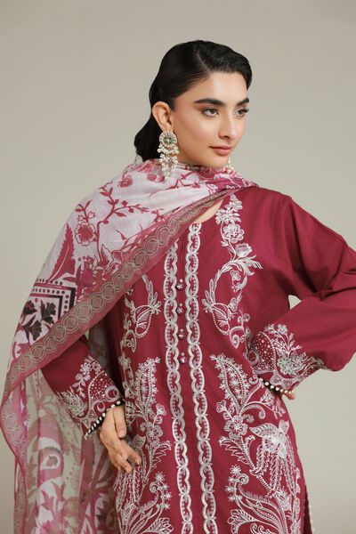 Embroidered | Cambric | Fabrics 3 Piece | GBP 45.00