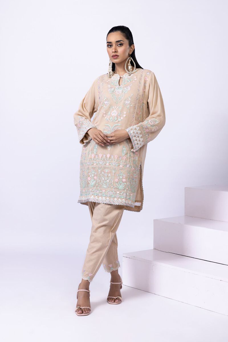 Embroidered | Polyester Crinkle Chiffon | Kurta | GBP 50.00